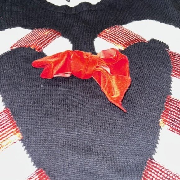 To: From: Size Small Ugly Christmas Sweater Black Red Long Sleeve Pullover EUC - Picture 3 of 5